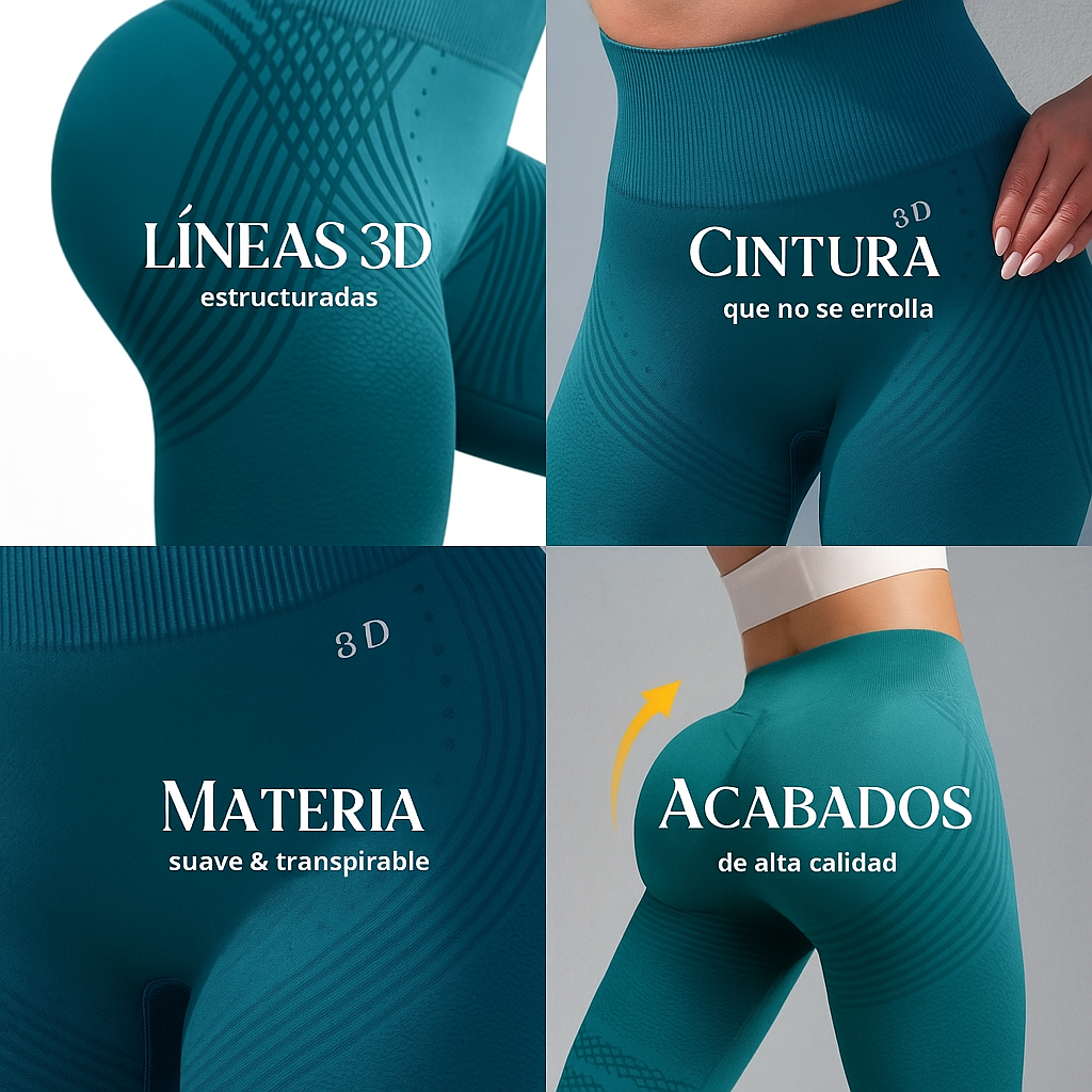 Leggings 3D que moldean y reducen celulitis - [Compra 1 y llévate 2]