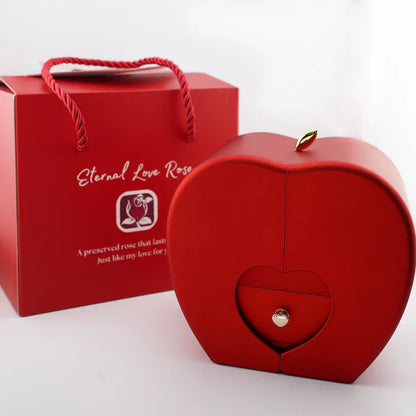 Kit especial San Valentín: Rosa eterna, collar y anillo.